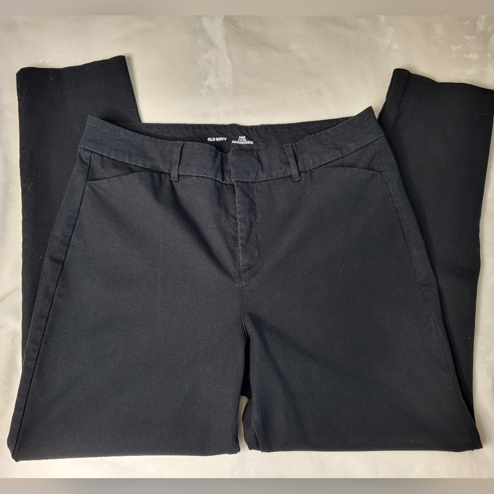 ❤️ Old Navy Pixie Highrise Black Pants With Secret Slim Pockets. Size 12. Cotton